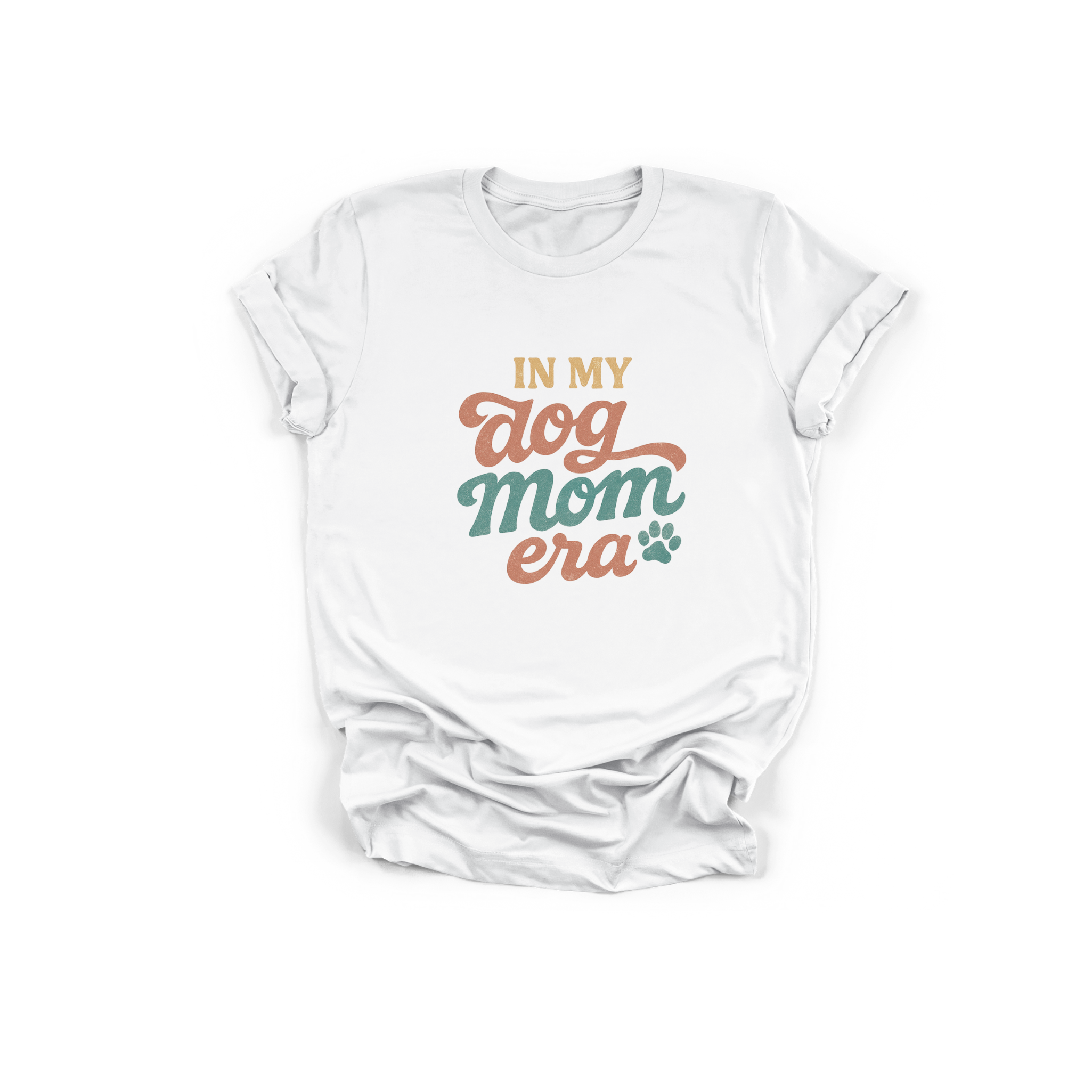 Dog Mom Era T-Shirt — Retro Paw Print Graphic Tee