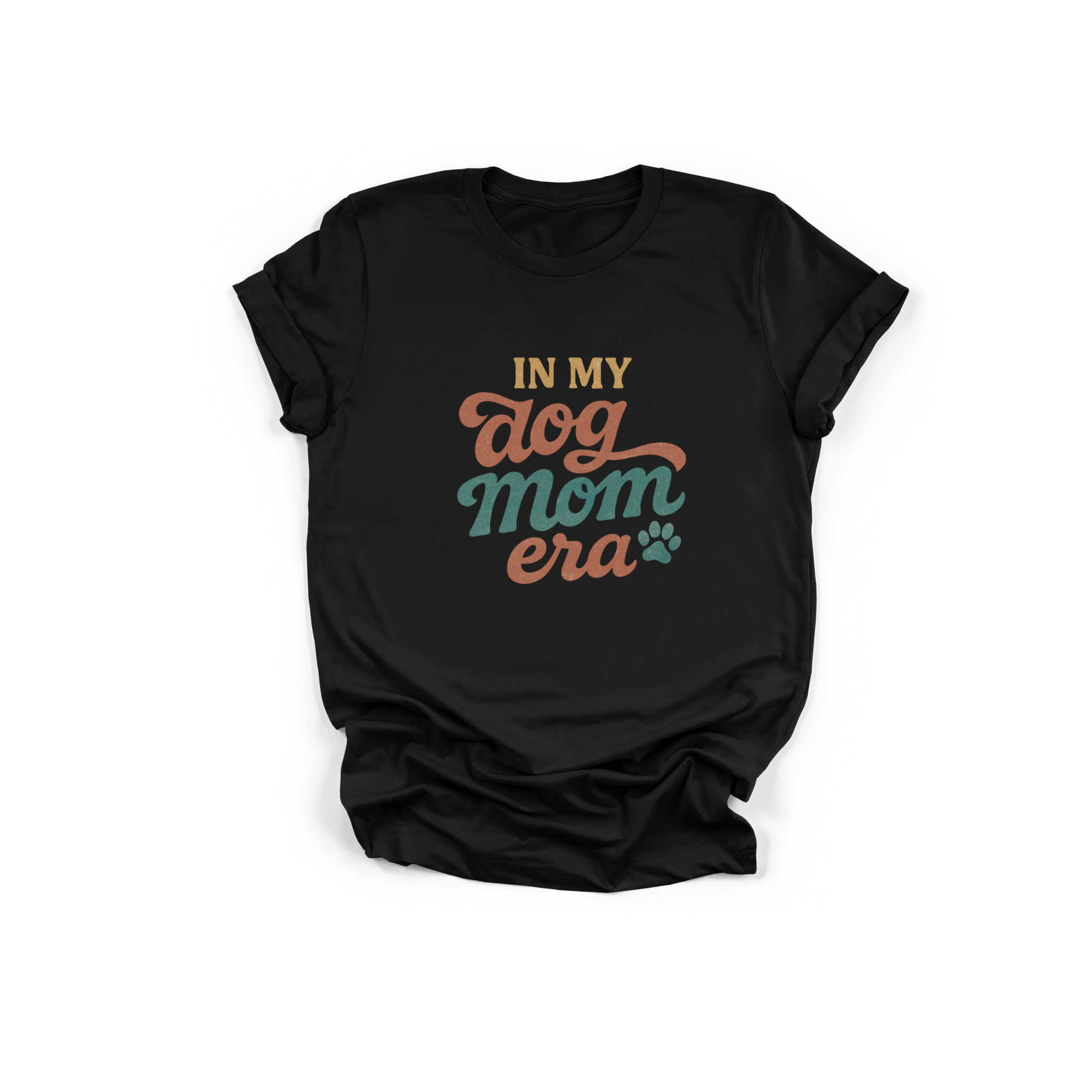 Dog Mom Era T-Shirt — Retro Paw Print Graphic Tee
