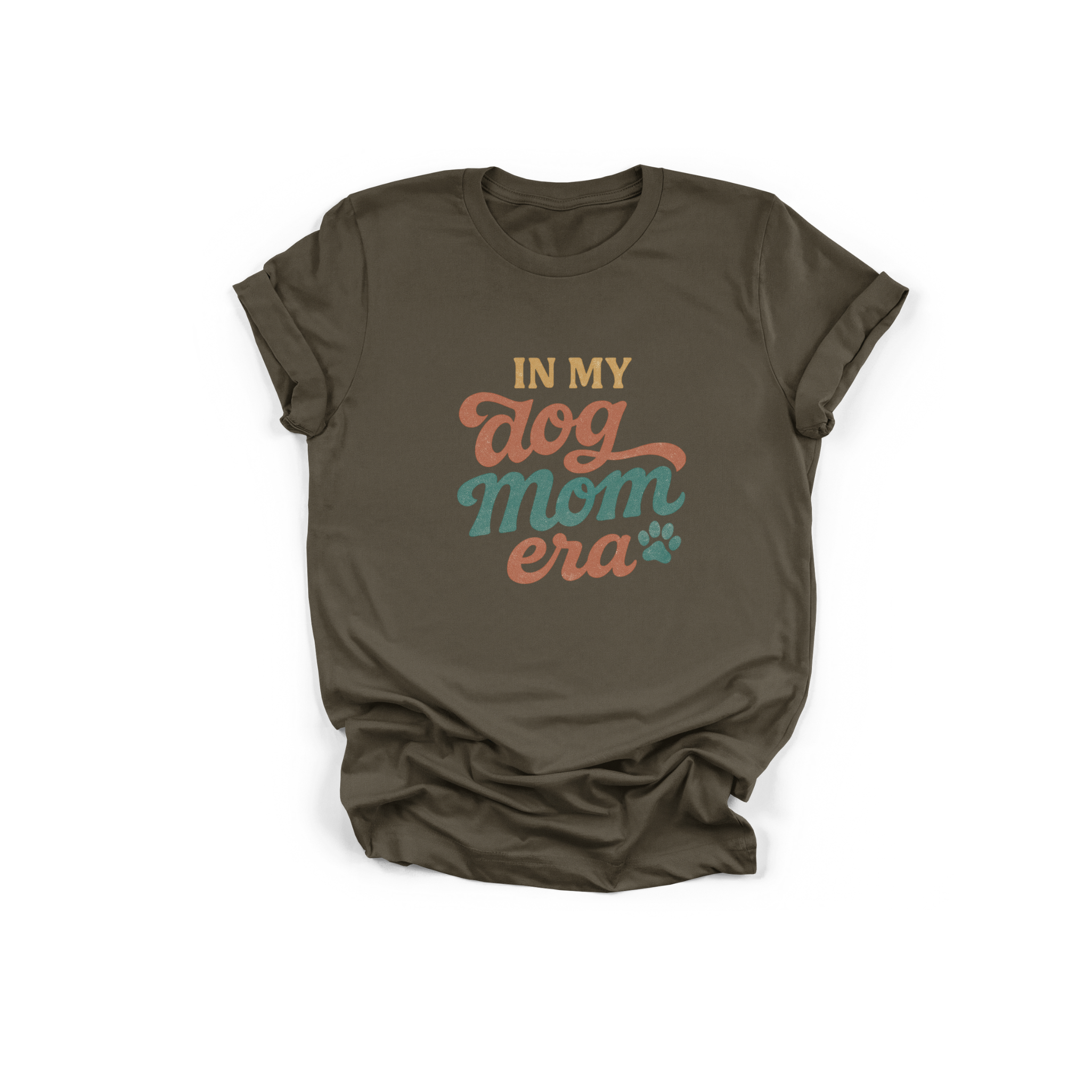 Dog Mom Era T-Shirt — Retro Paw Print Graphic Tee
