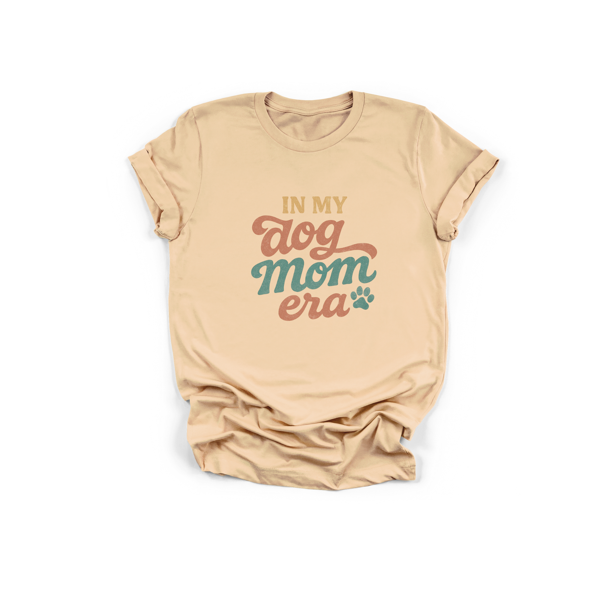 Dog Mom Era T-Shirt — Retro Paw Print Graphic Tee