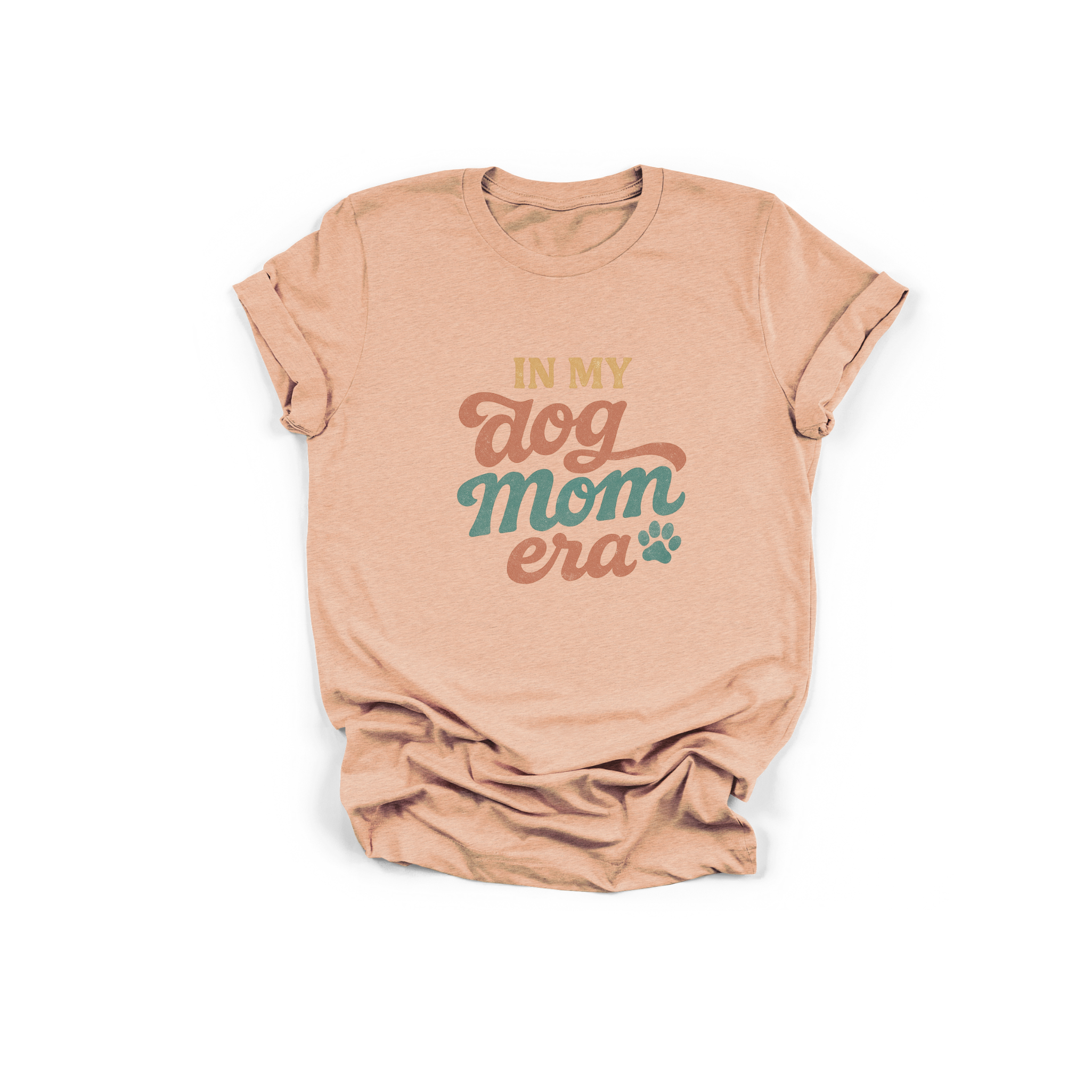 Dog Mom Era T-Shirt — Retro Paw Print Graphic Tee