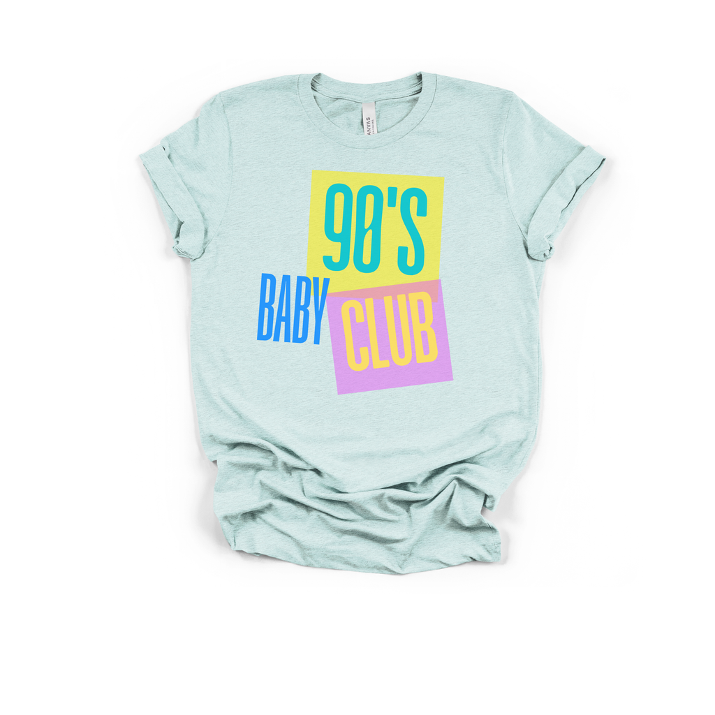 90's Baby Club Tee — Retro Pastel 90s Graphic T-Shirt