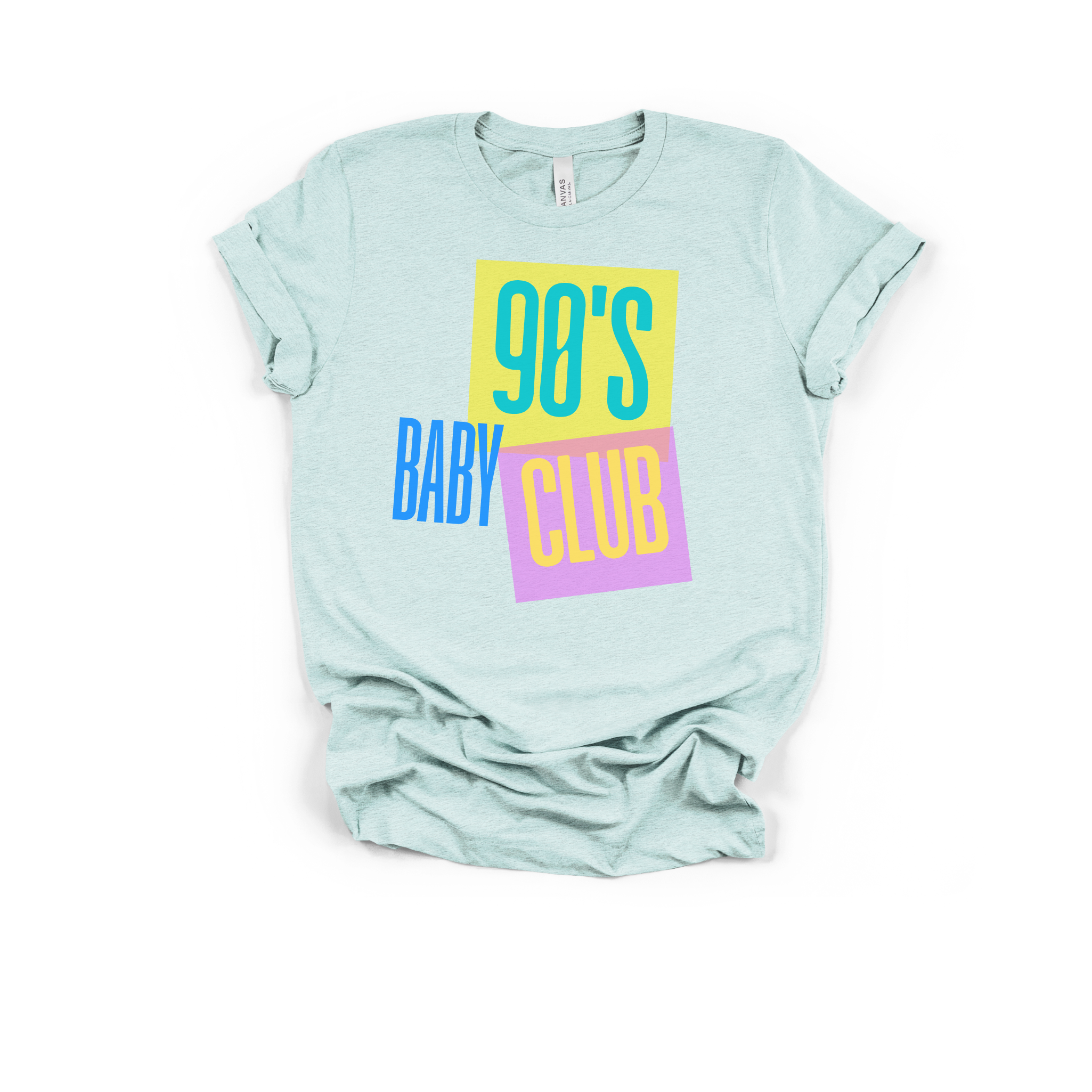 90's Baby Club Tee — Retro Pastel 90s Graphic T-Shirt