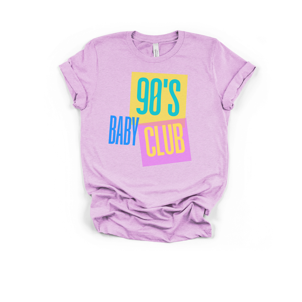 90's Baby Club Tee — Retro Pastel 90s Graphic T-Shirt
