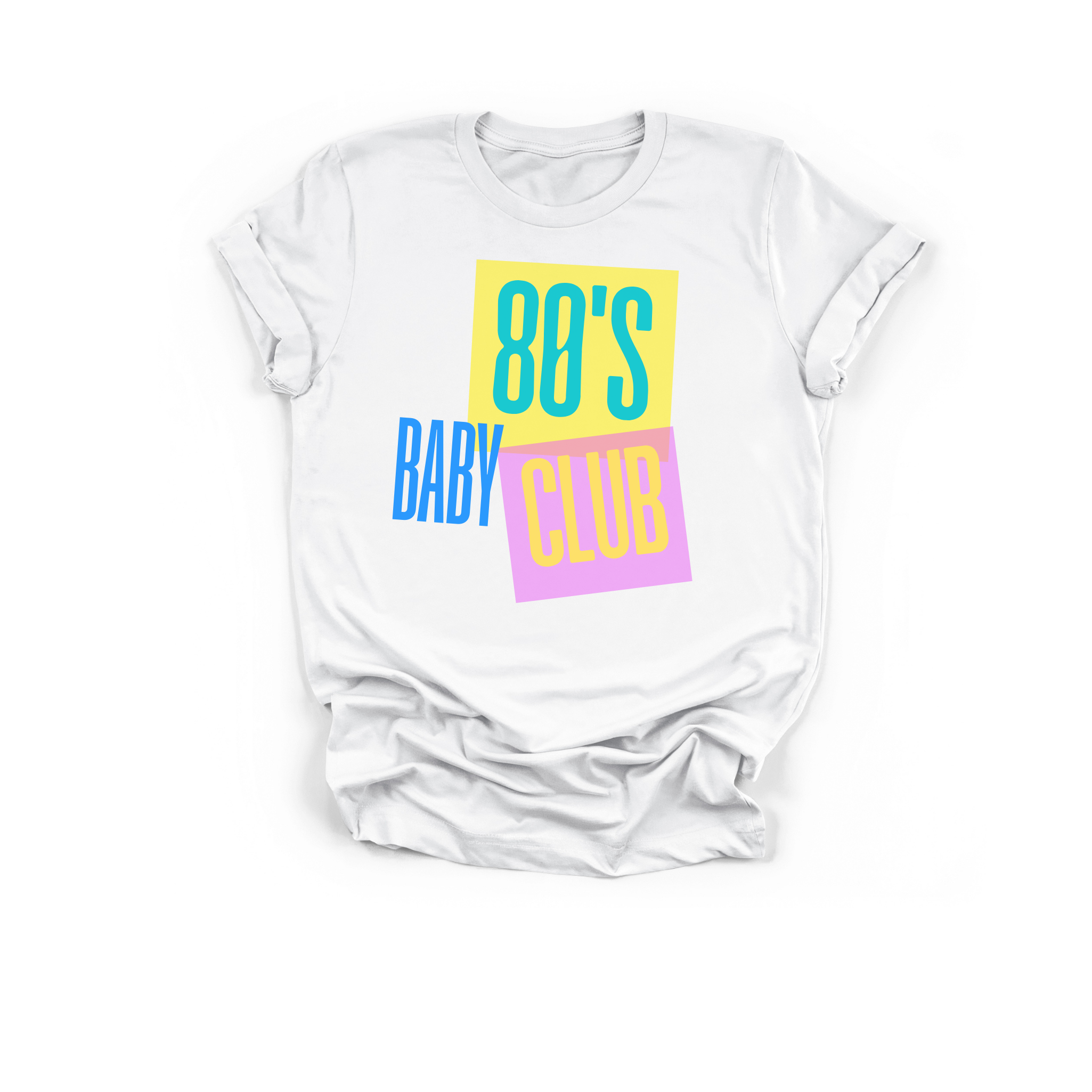'80s Baby Club T-Shirt — Retro Pastel Graphic Tee